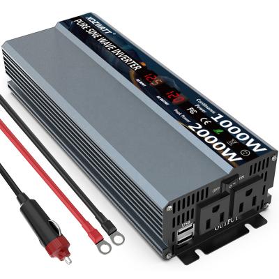 China 1000w 1kw convert dc to ac 12v ac inverter module car power inverter ac 12v usb port ed display inverters dc to ac co 26.5*10.2* 5.8 (cm) for sale