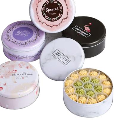 China Eco-Friendly Tin Box Dream Round Pink Cake Tins Custom 6 Inch Halloween Cake Cookie 10 Inch Tin Box Set For Cookie for sale