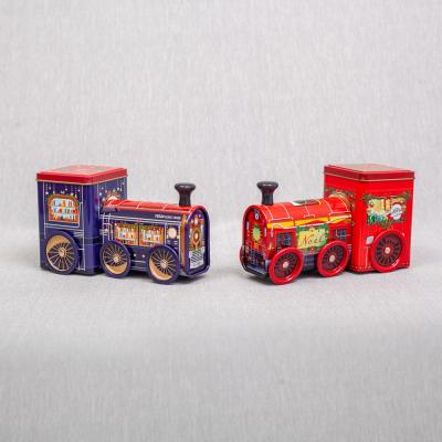 China Decorative Christmas Food Tins Tool Car Truck Shape Gift Chocolate Cookie Tin Box Packaging for sale