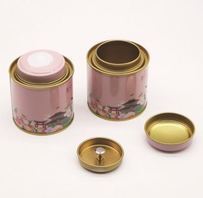 China Eco-Friendl Chinese Suppliers Multi Function Coffee Tin Can Tea Tea Caddy Tin Pink Candle Tin for sale