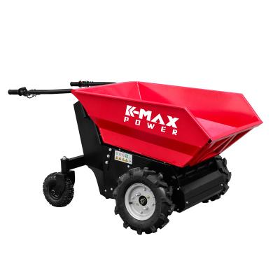 China Farm Machinery TUV CE Approved Custom 500kg Load Dirt Transport 48V 20Ah Battery Power Small Electric Mini Wheel Barrow Tracked Dumper for sale