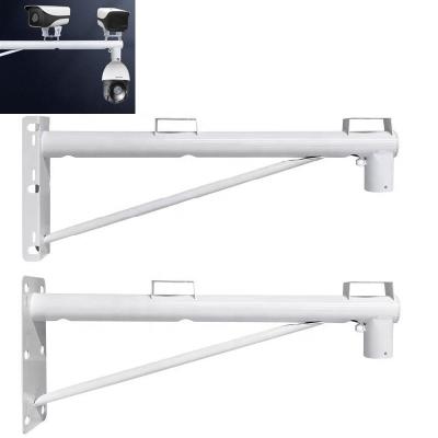 China Pole Bracket 1 to 2 Outdoor Metal Bracket One Cross Arm for 2 CCTV Cameras Crossbar Combination CCTV Pole for sale