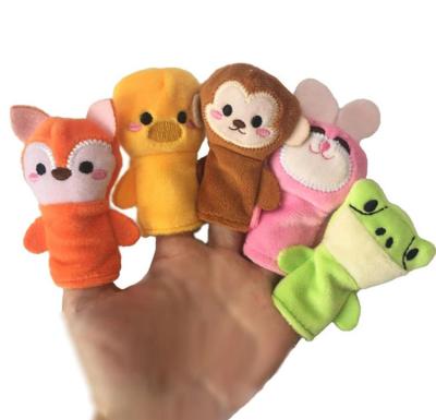 China Animal Styles Low MOQ Price Low MOQ Ready Popular Cheap Plush Goods Animal Finger Puppet Set for sale