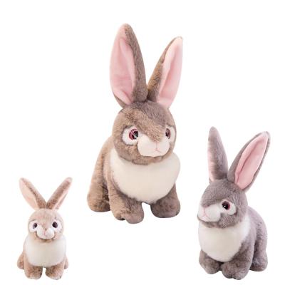 China Easter Gift Personalized Stuffed Animals Rabbit Toy Stuffed White Lifelike Rabbit Soft Toys for sale