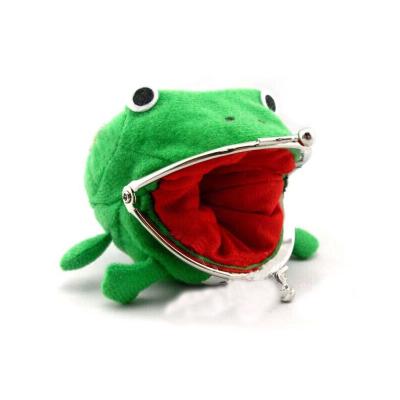 China Wholesale Cheap OEM Cute Animal Frog Plush Coin Pouch Stuffed Plush Coin Bag for sale