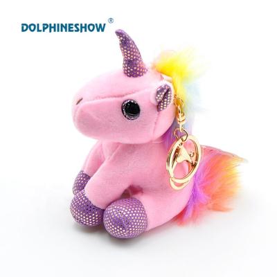 China For baby drooling and teething Unicorn Plush Toys Stuffed Cute Rainbow Unicorn Plush Key Chain Dangling Custom Plush Toy for sale