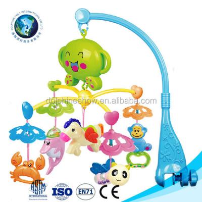 China Battery Operated Baby Toy 0-12 Months Cute Rattle Musical Toys High Quality Plastic Mobile Baby Toys For Newborn for sale