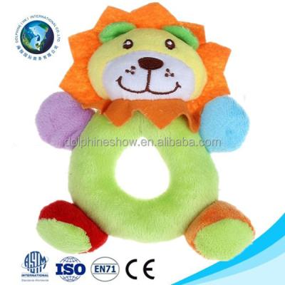 China Custom Plush Lion Carton Baby Doll Rattle Toy Cute Plush Small Gift Fashion Musical Baby Toys For Children for sale