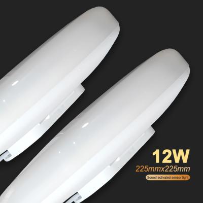 China Long life 220v 12w 225mm hallway ip65 voice control outdoor mounted energy saving ceiling light for sale