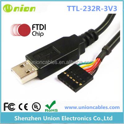 China FTDI TTL-232R-5V COMPUTER Cable , USB To TTL Serial Converter Cable for sale