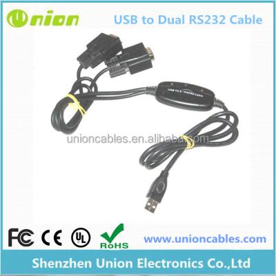 China USB COMPUTER to Dual USB Serial Adapter to Dual RS232 for sale