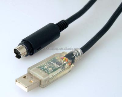 China PLC Programming Cable USB to RS232 8 Pin Mini Din PLC Programming Cable for sale