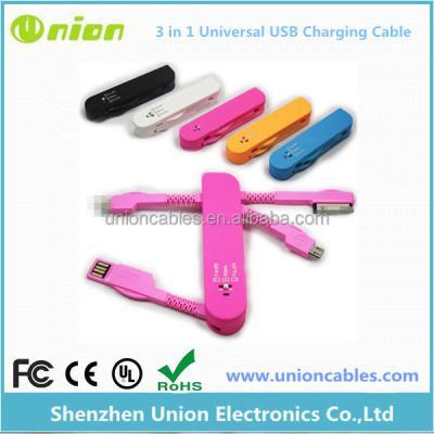 China MP3 / MP4 Player Swiss Army Knife Form Universal Multi USB Charging Cable for sale