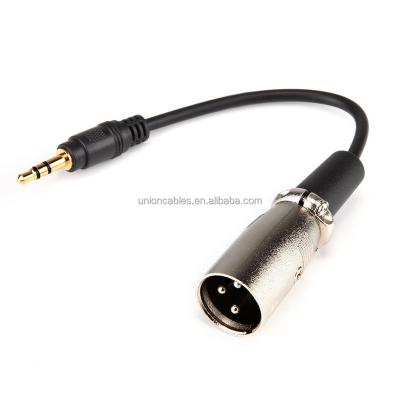 China Speaker 3.5mm Male To Female Refined Plug 3Pin XLR 15cm Stereo Audio Mic Cable Connector for sale