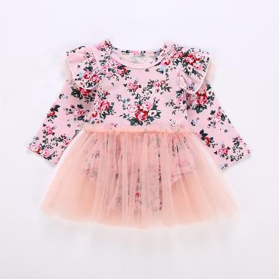 China Lovely Baby Long Sleeve Suit Babies Cotton Rising Dresses and Small Fly Sleeve One-Piece, Newborn Baby Rompers for sale