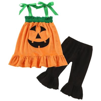 China Halloween Anti-Shrink Belle Pumpkin Princess Elegant Pleated Fly Pants Costume Cosplay Girls Dress Up Costume for sale