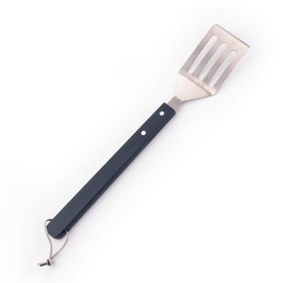 China Heat Resistance Factory Logo CustomizationProduct Wooden Handle Multifunctional Stainless Steel BBQ Shovel for sale