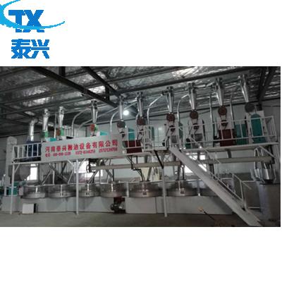 China maize meal production process stone type flour mill milling machine à venda