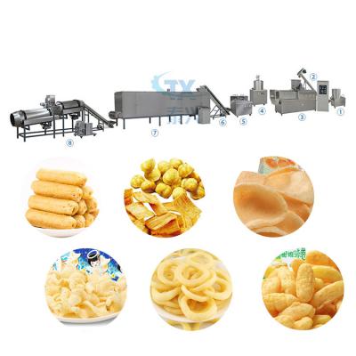 China Corn puff snack food making manufacturing machine extruder for sale