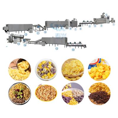 China Small scale corn steam flakes extruder making machine production plant price for sale