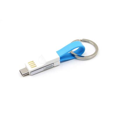 China MP3/MP4 Player 3 in 1 Key Chain Charging Magnetic Data USB Fast Charging Type C Cable for Business Gift Promotion Wholesale OEM LOGO for sale