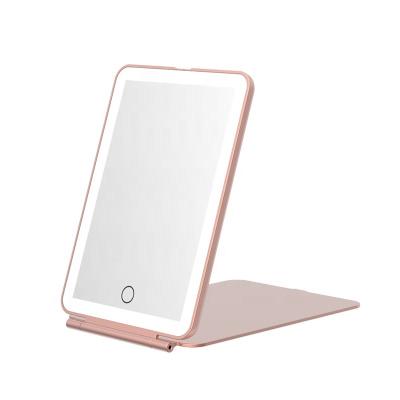 China iPad Mini Makeup Lighted Mirror With Light 1000mah Built In Battery Portable Travel Make Up Led Mirror for sale