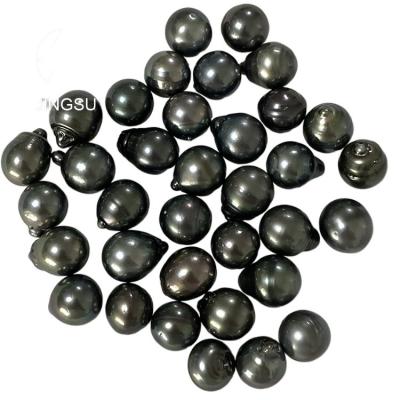 China Jewels making loose undrilled drop and baroque shape black Tahitian beads size available from 9 mm up to 18 mm for sale