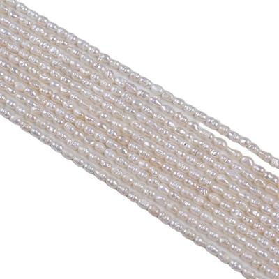 China Freshwater Pearl Natural Freshwater Pearl Beaded Rice Shape High Quality Punch Loose Beads For Make Jewelry DIY Bracelet Necklace Accessories for sale