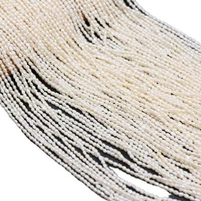 China Freshwater Pearl Natural Pearl Pearl Freshwater White Rice Pearl Small Beads For DIY Craft Bracelet Necklace Jewelry Making Size 1.8-2mm for sale