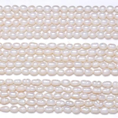 China Freshwater Pearl Natural Freshwater Pearl Beads High Quality Rice Shape Punch Loose Beads For Jewelry Making DIY Necklace Bracelet Accessories for sale