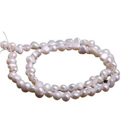 China Baroque Pink Rice White Pearl Natural Freshwater Pearl Beads For Jewelry Making Irregular Beads Earrings Bracelet Necklace DIY for sale