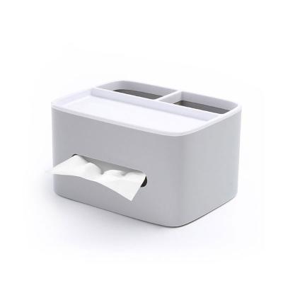 China Minimalist Wholesale Custom Printed Plastic Transparent Clear Tissue Holder Square Toilet Paper Tissue Box for sale