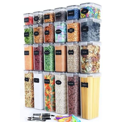 China Freshness Preservation Plastic Kitchen Pantry Cereal Storage Containers Airtight Food Storage Set for sale