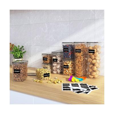 China OEM size pet containers freshness preservation transparent different clear bpa free kilner jar plastic food storage for sale