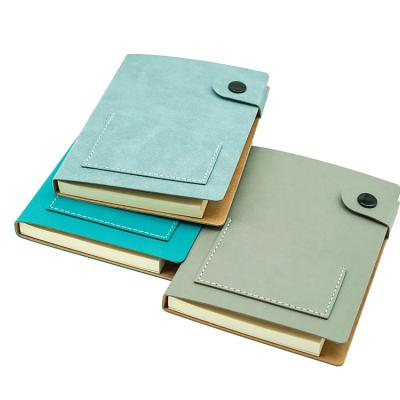 China 2020 New Elegant Bulk Kraft Paper Buckle Custom Logo PU Printed Mini Notebooks for sale