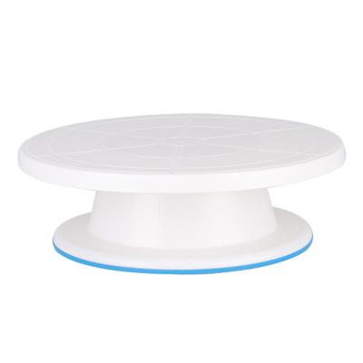 China Viable Mini Round Plastic Cookie Turntable Cookie Decorating Rotating Holder Cookie Decorating Tools Rotating Cake Stand for sale