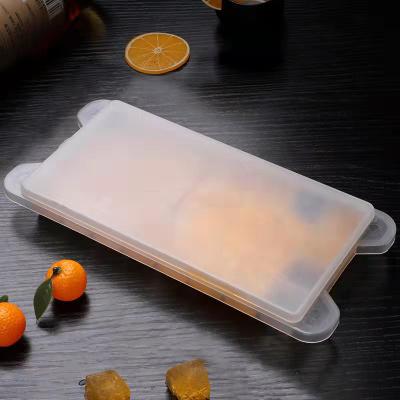 China Sustainable High Quality Silicone Ice Cube Trays With Lids Ice Cube Molds Heavy Duty Removable Cover for sale