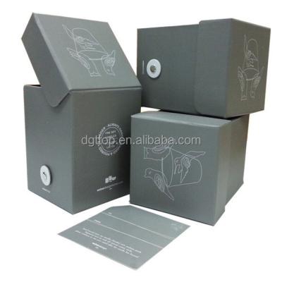 China Recycled Matte Gray Materials Drop Front Mug Cup Packing Boxes for sale