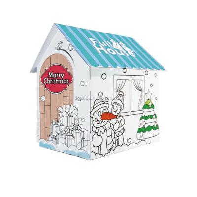 China Tiny Recycleble Christmas House Miniatures Christmas Aviary House for sale