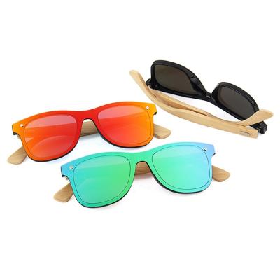 China 2021 Square Square Glass Shades Sunglasses PC Bamboo Wooden Sun Glasses for sale