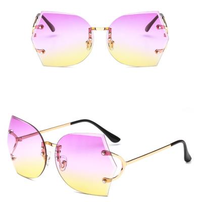 China Rimless women sunglasses the latest design SP1261 fashion sunglasses colorful in stock for sale