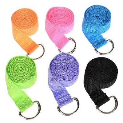 China Stretching Multifunctional Exercise Brand Launch 2021 New Cotton Leg Foot Yoga Logo Stretch Strap Buckles For Chest Pad Gather Waist for sale