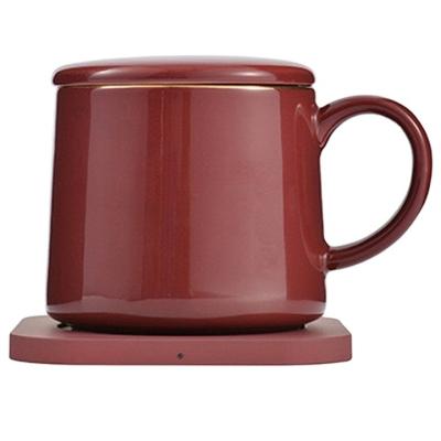 China Business 2 IN 1 Thermostatic Pad Warmer Cup Quick Fill Ceramic Mug for sale