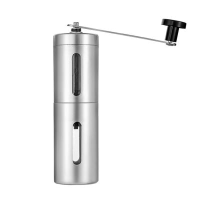 China Hot Selling Small Portable Coffee Grinder Easily Cleaned Stainless Steel Manual with Burr Clean Brush Coffee Tools for sale