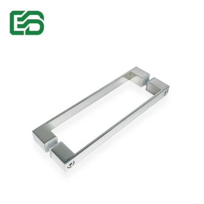 China Easy To Install And Durable Wholesale Square 304 Stainless Steel Shower Screen Sliding Glass Door Handle for sale