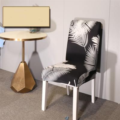 China Wholesale New Arrival Simple Cheap Stretch Spandex Elastic Half Back Chair Printing Cover For Home And Hotel for sale