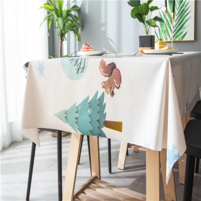 China 2019 Hot China Supplier Wholesale Waterproof PVC Wtareproof Tablecloth For Home Living Room Hotel for sale