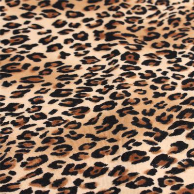 China 2019 Jacquard Leopard Print 95%Cotton 5%Spandex Most Popular Decorative Shiny Silk Fabric In China for sale