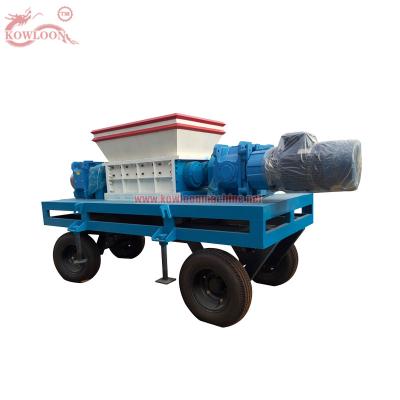 China Mobile Double Shaft Waste Plastic Crusher Heavy Type Shredder for sale