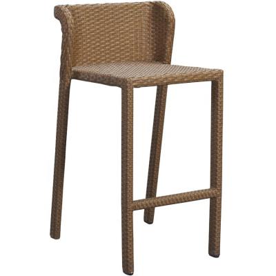 China Modern Wicker Outdoor Furniture Rattan High Rattan Bar Stool Garden Bar Stool Chair for sale